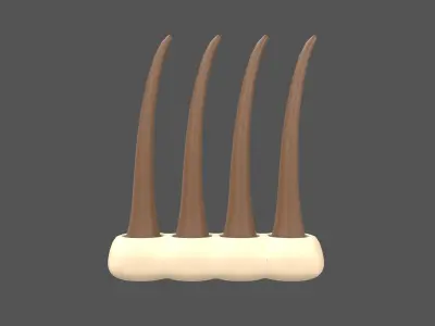 Hair Follicle Macro Icon v1 002 Low-poly 3D model