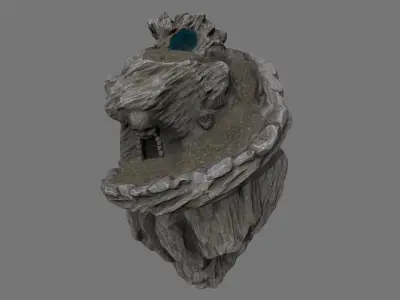 Skull Cave Low-poly 3D model 29