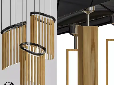 Custom chime chandelier 3D model purchase