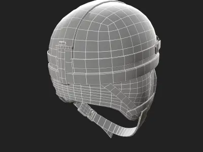 Helmet scifi military low poly  Low-poly 3D model