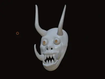Hannya Noh mask classical Japanese 3D model