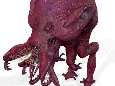 alien octopus creature 3D model