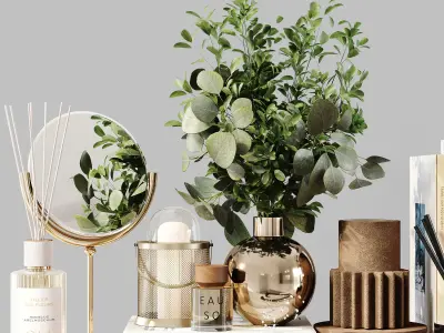 Decorative Set 223 Low-poly 3D model