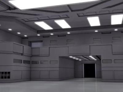 Sci Fi Interior Room 3D model get