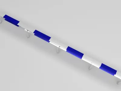 Crash Barrier Safety Fence 3D model buy