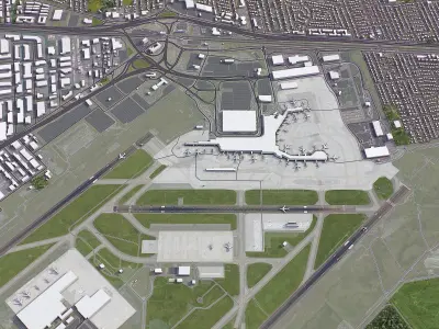 Montreal-Pierre Elliott Trudeau International Airport - YUL Low-poly 3D model