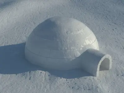 Igloo in snow 3D model