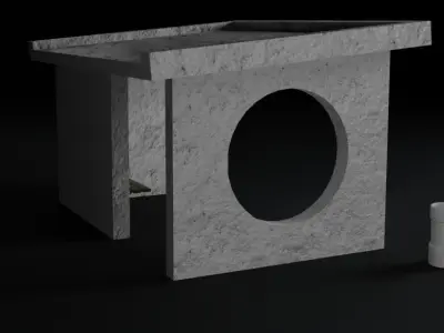 Bus stop Low-poly 3D model Low-poly 3D model