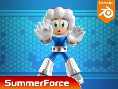 Iceman - Megaman Powered up 3D model