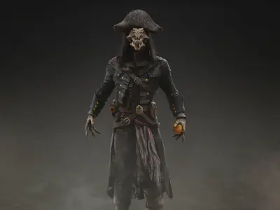 Captain Nathaniel Flint Low-poly 3D model