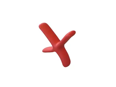 Suzhou Numerals Four V1 002 Low-poly 3D model