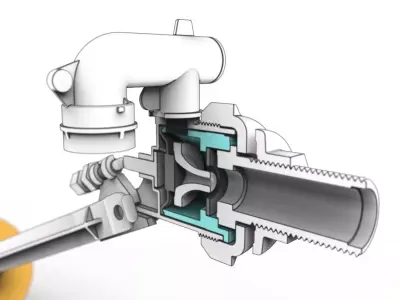 Side Entry Toilet Fill Valve 3D model