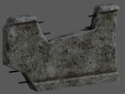 Wall 03 Pbr Low-poly 3D model