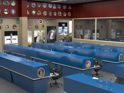  NASA Mission Control Room Space Center 