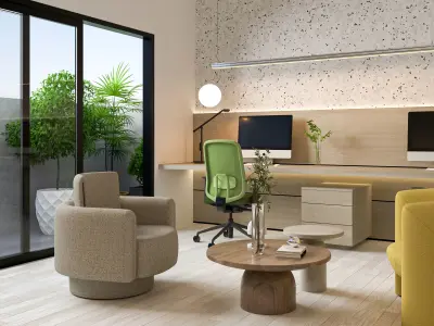 Exclusive Design Coworking Space Home Office Interior Design 3D model