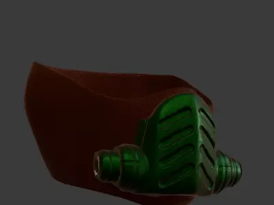 Gas mask helmet 3d model scifi Low-poly  Low-poly 3D model