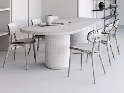 Modern Dining Room 3D model purchase