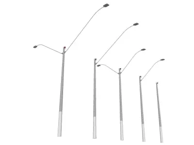 Concrete Lamp Post - Light Pole - Street Light - Group 16 3D model