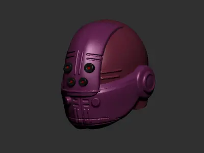 helmet high poly sculpt 3d printable ver 7 3D model 3D model 84