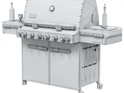 Weber Summit S-670 GBS gas grill 3D model