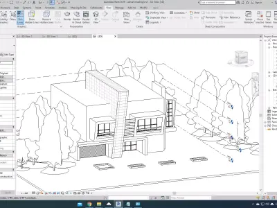 Modern Building has more than one use   3D model