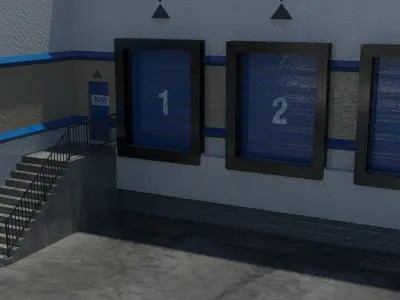 Ross Clothing Department Store Low-poly 3D model