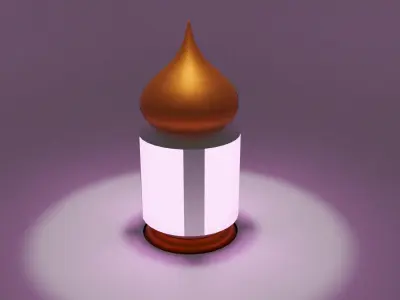 ISLAMIC LAMP PINK COLOR 3D model