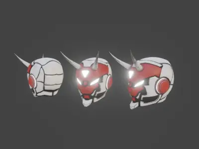 Hiro Helmet Low-poly 3D model