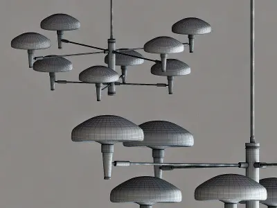 Nordic style personality creative glass lampshade 3D model