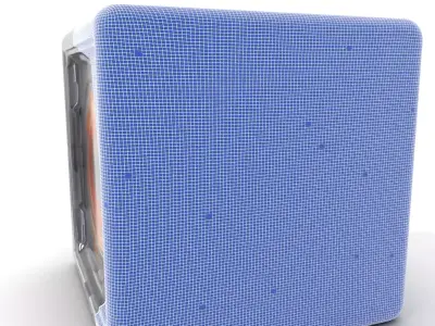 Futuristic SciFi Panel with LED Lights Model Pack Low-poly 3D model