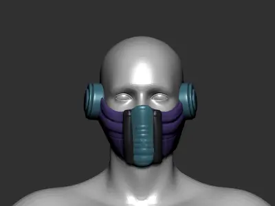 helmet high poly sculpt 3d printable  3D model 88