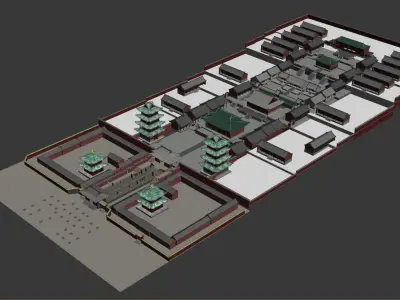 Shaolin Temple 3D model