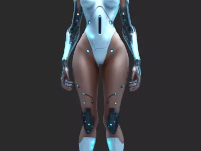 gynoid robot 3D model