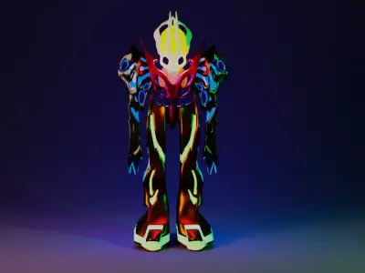 Alien Robot Low-poly 3D model