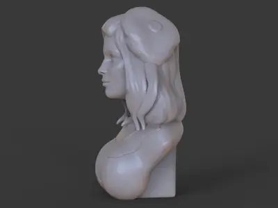 Steampunk Girl Bust 3D print model