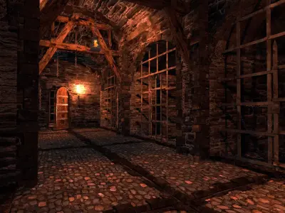 Medieval Dungeon - Modular Low-poly 3D model