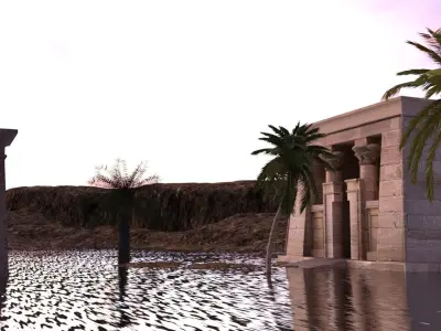 Dendur Temple Low-poly 3D model