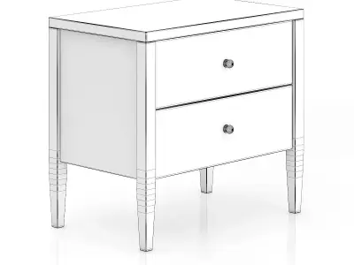 Light Wood Bedside Cabinet 3D model