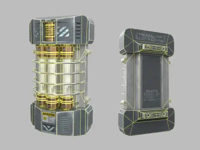 Sci-fi Lamp Game-ready PBR 3D model Free low-poly 3D model