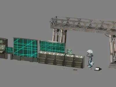Rebel Base Kitbash BLENDER EDITION - Star Wars Low-poly 3D model