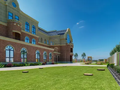  kindergarten School exterior 3D model