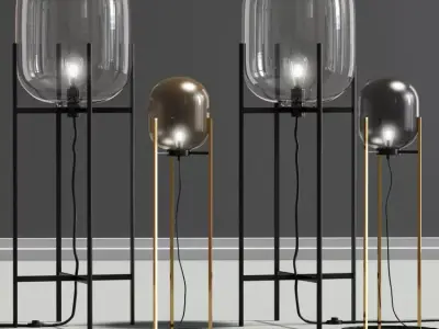 Pulpo Floor Lamp Set 3D model