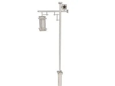 Japanese Street Lamp 3D model