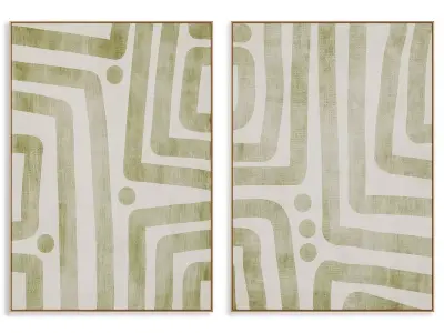 Abstract Painting Frame set 3D model 398