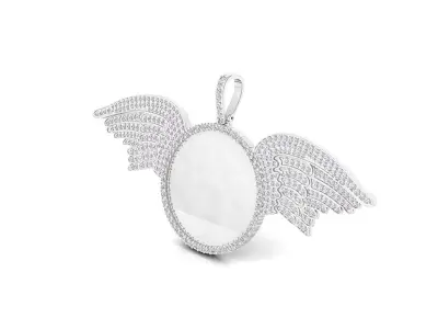 Circle round dog tag hip-hop pendant 3D print model purchase