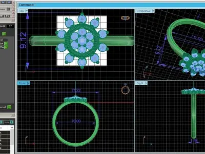 Women ring 3D print model 147