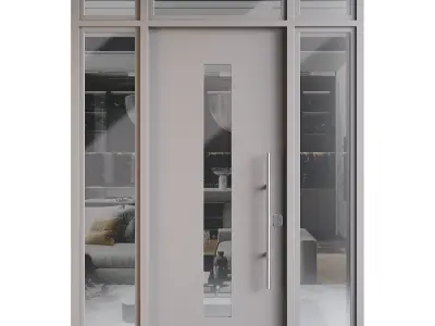 Modern entrance door 05 3D model