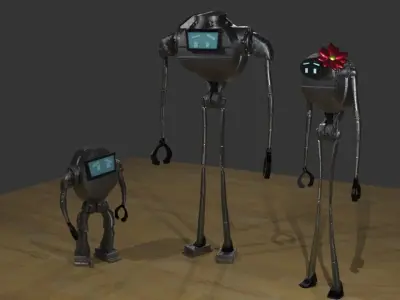 Robot Family 3D model