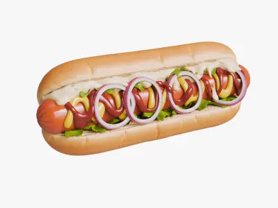  Stylized Hot Dog Cinematic Hotdog 