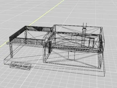 Single-Room House with Upper Floor Access Free 3D model